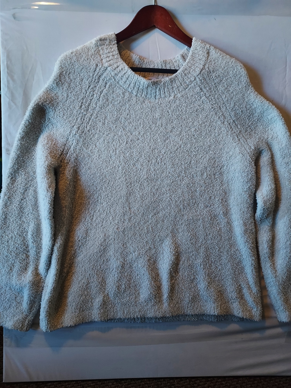 stars above Soft Cream Bouclé Crew Sweater